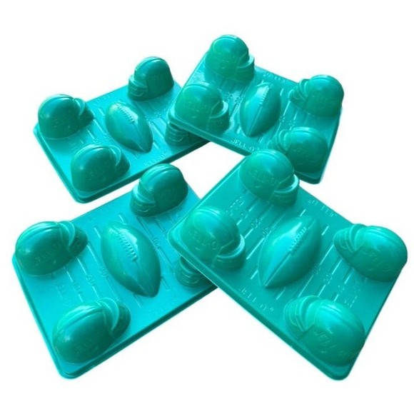 JELLO Kitchen 4 Football Helmet Jello Jigglers Molds Jello Shots